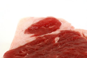 raw t-bone steak