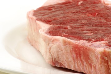 raw t-bone steak