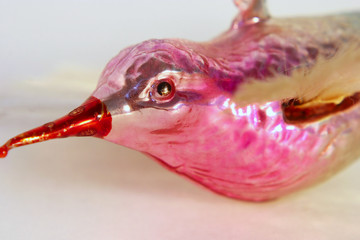 antique glass hummingbird ornament