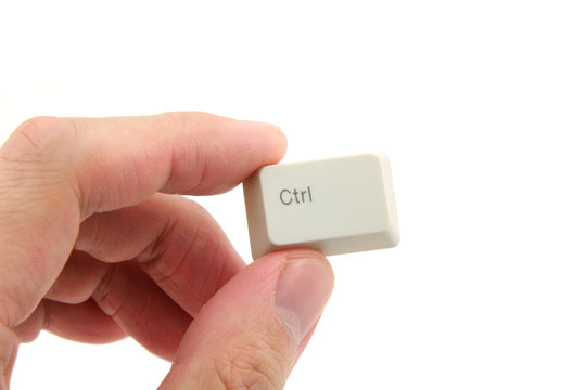 hand holding control key