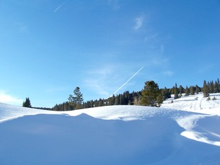 stock photo of colorado vail pass winter landscape
