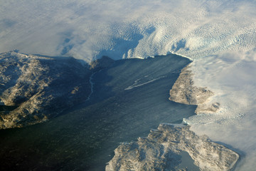 glacier in the ocean