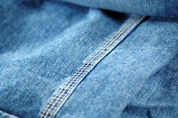 Naklejka premium detail of denim jeans