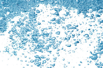 bubbles in a blue water