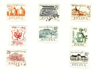 collectible postage stamps from poland