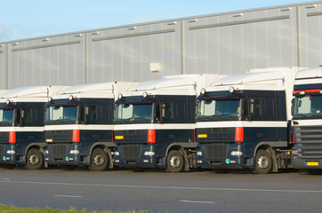 trucks at loading dock