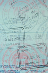 Fototapeta na wymiar passport stamp