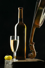 wine and violin