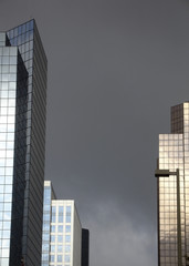 downtown on a stormy day