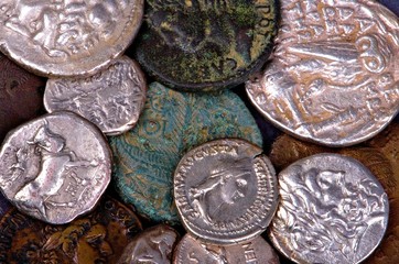 ancient roman and greek coins