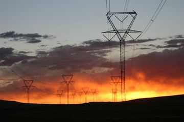 sunset power lines 2