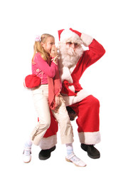 santa and a girl