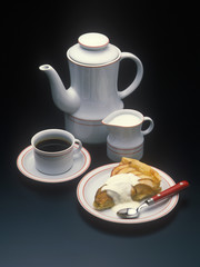 coffee and apple tart