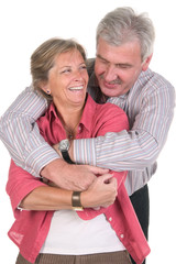 mature couple laughing
