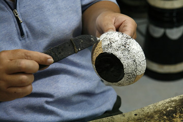 working at lacquer factory
