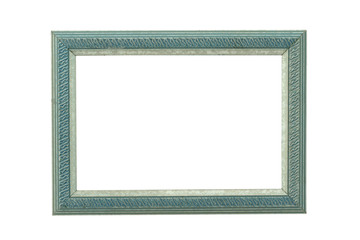 turquoise ornamented wooden frame