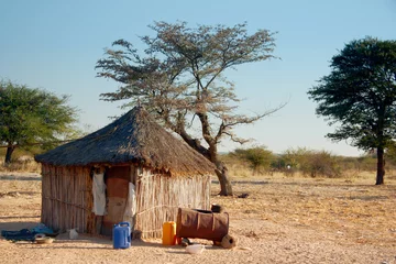 Foto op Plexiglas traditional african hut © RKPHOTO