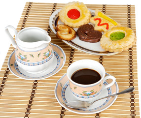 cup of coffee with cakes