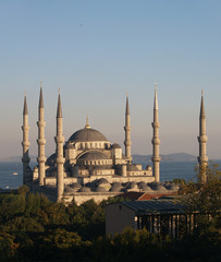 Fototapeta na wymiar Meczet lub Błękitny Meczet Sultan Ahmet