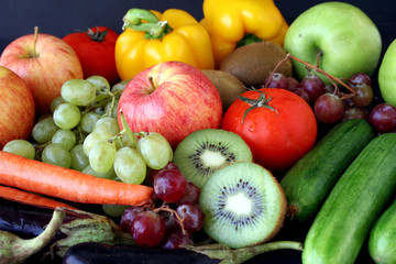 bunch of fruits & vegetable
