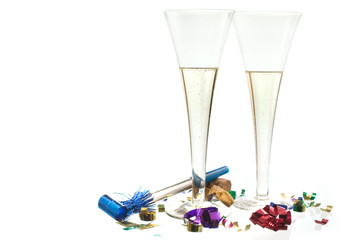 celebration with champagne
