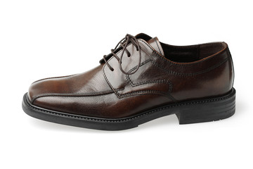 brown leather shoe