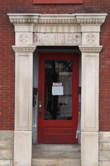ornate business door