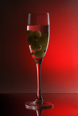 grapes in the glass