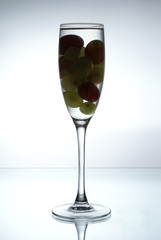 grapes in the glass