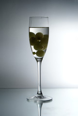 grapes in the glass