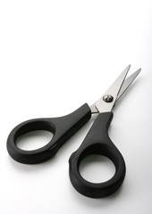 scissors with black handle
