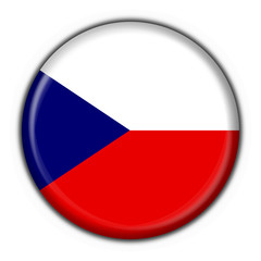 Obraz premium bottone bandiera ceca - czech flag
