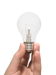 bulb (lamp) in hand