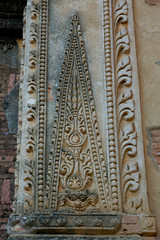 stone carving on old wall