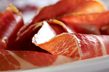 detail of prosciutto