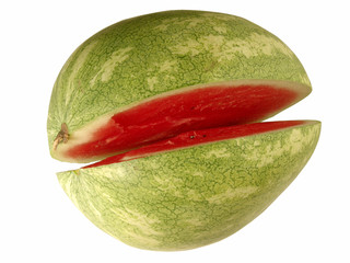 slice open watermelon