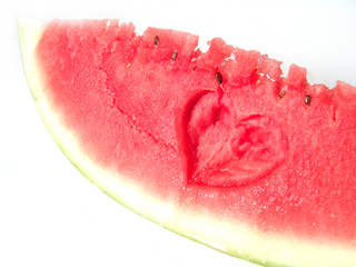 juicy watermelon fresh heart-shaped art