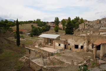 italian town pompeii view on ruins #1