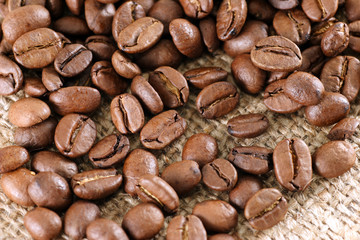 grains of natural coffee