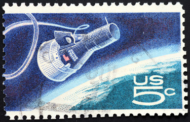 space exploration postage stamp