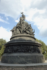 Fototapeta na wymiar millennium of russia,the famous bronze monument in