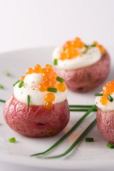 potato with caviar