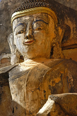 myanmar, inle lake: buddha images at nanthe paya