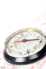 compass with focus on the north