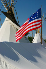 ft bridger teepee and flag