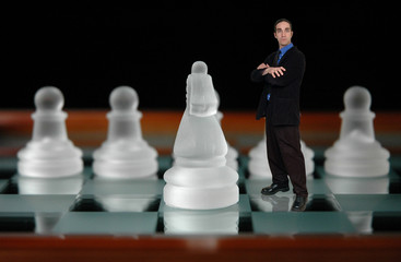 businessman and chess