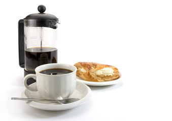 coffee and cream pastry