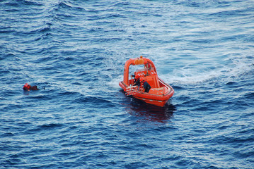 rescue mission for man overboard