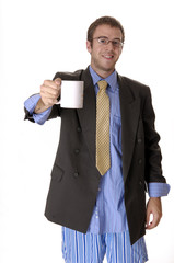man with coffee cup