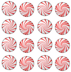 repeating pattern of christmas mints